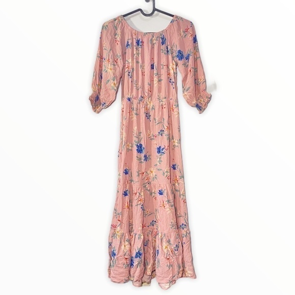 𝅺NWT H&M Off the shoulder floral powder pink dress - Picture 7 of 9